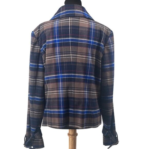 LE chateau plaid jacket equestrian business casual sz xl - Picture 2 of 10